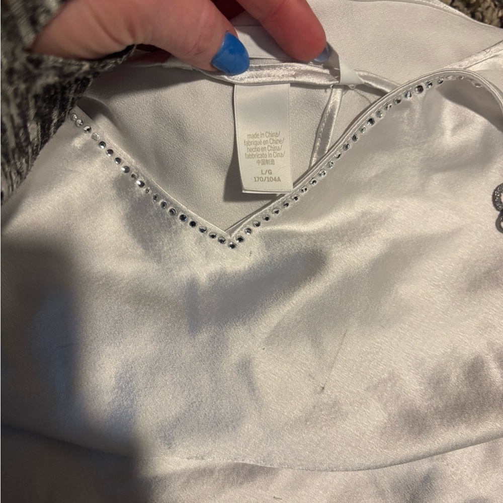 Victoria's Secret White Satin Pajama Top